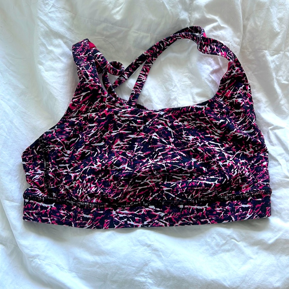 Multi-colored Lululemon Energy Bra